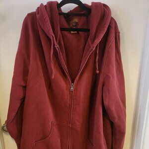 St John's Bay Hooded Sweatshirt - Size 2XLT (Maroon)